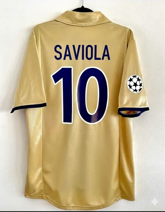 Javier Saviola 10 Barcelone Saison 2001 2002 Maillot Rétro Maillot Trikot Maglia Maillot de Football