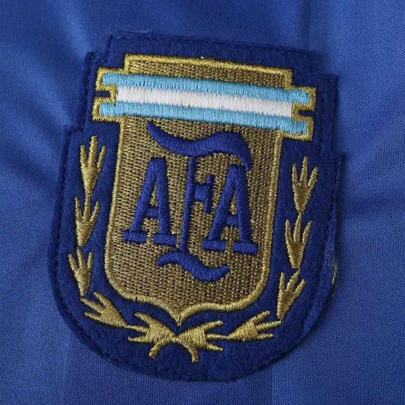 Argentinien 1986 Auswärtstrikot Retro Blau Trikot Fußballtrikot