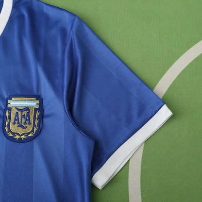 Argentinien 1986 Auswärtstrikot Retro Blau Trikot Fußballtrikot