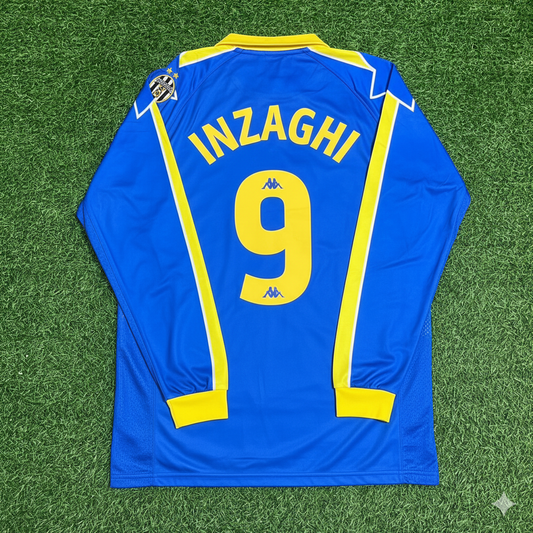 Conjunto de camiseta de fútbol retro de manga larga de Filippo Inzaghi Juventus 1997–1998