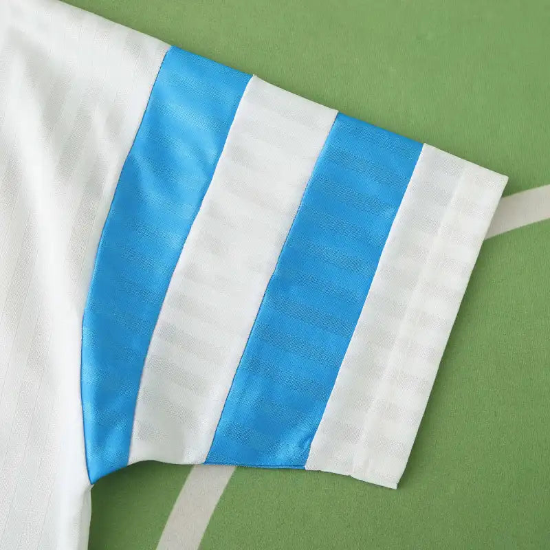 Olympique De Marseille 1990 Season Home White Retro Jersey Trikot Soccer Shirt