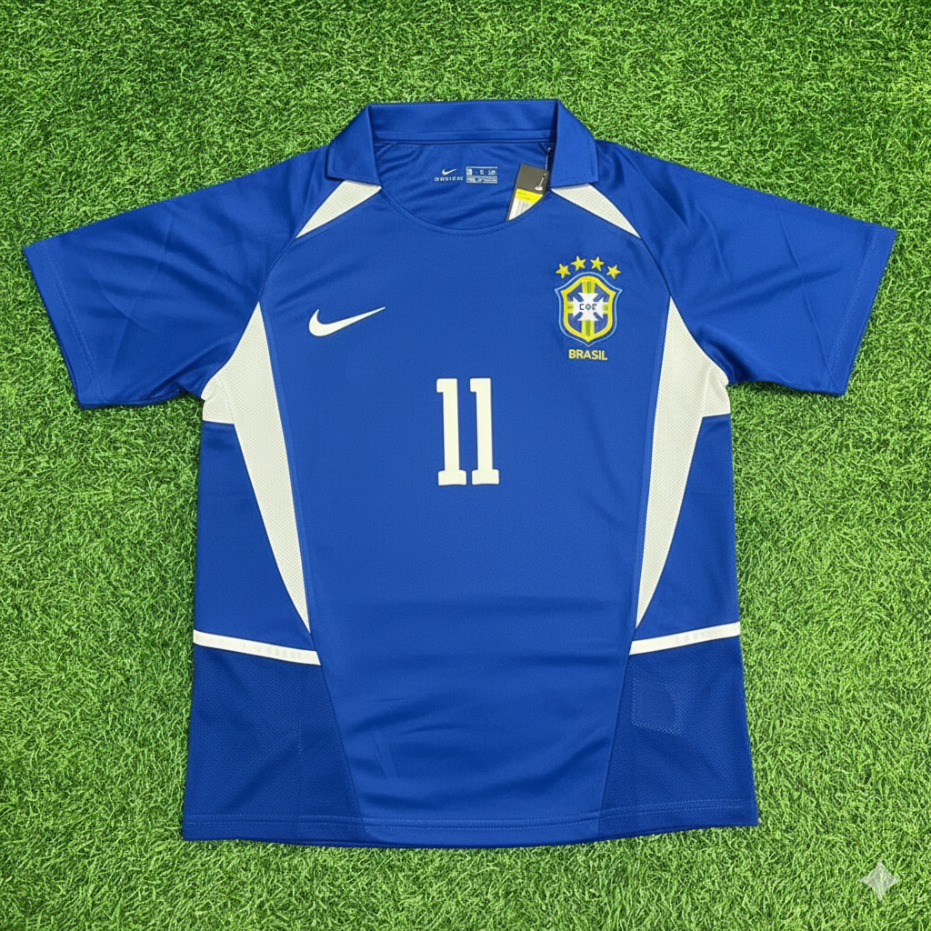 Ze Roberto Brazil 2002 World Cup Retro Football Jersey Kit