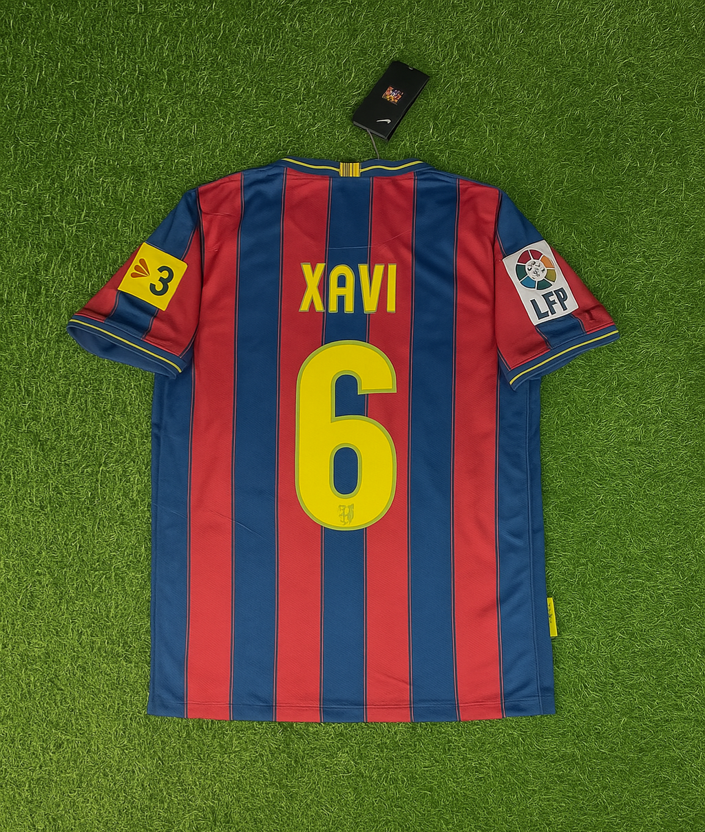 Xavi Hernandez 6 - Barcelona Home 2009/2010 Retro Kit Jersey Maillot Trikot Soccer Shirt