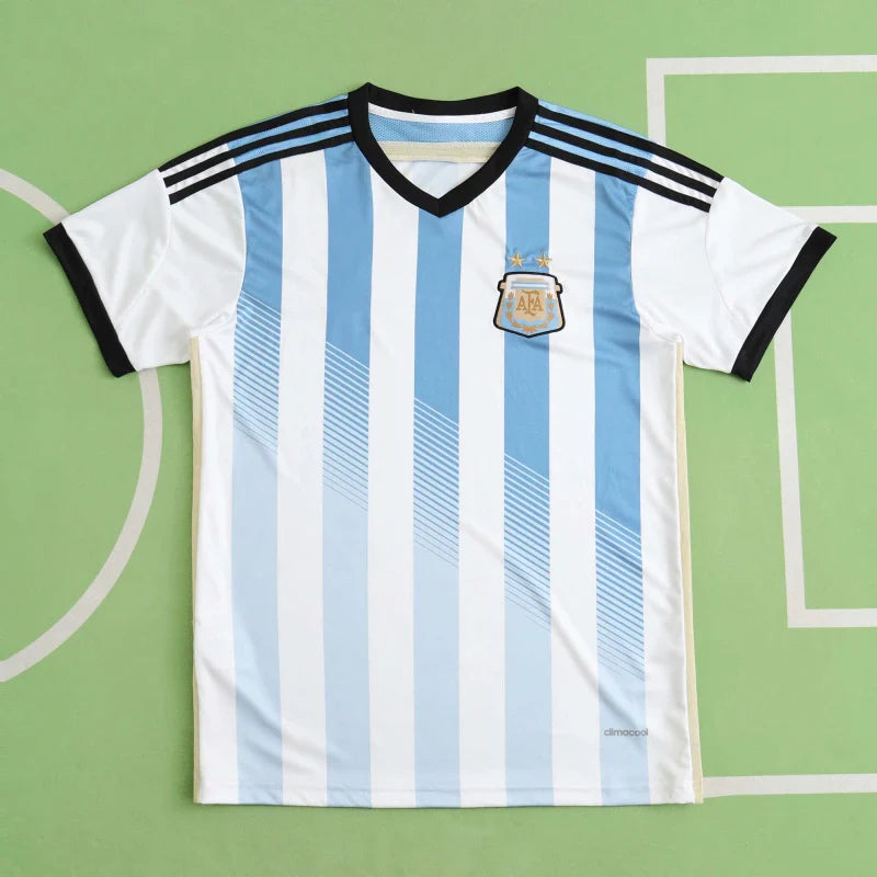 Argentinien 2014 Saison Heim Retro Trikot Fußballtrikot