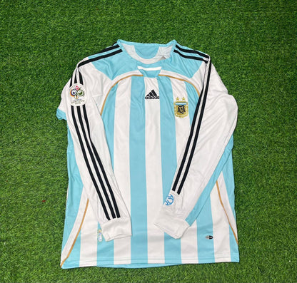 Argentinien WM 2006 Langarm Retro Fußballtrikot – Ariel Ortega 10