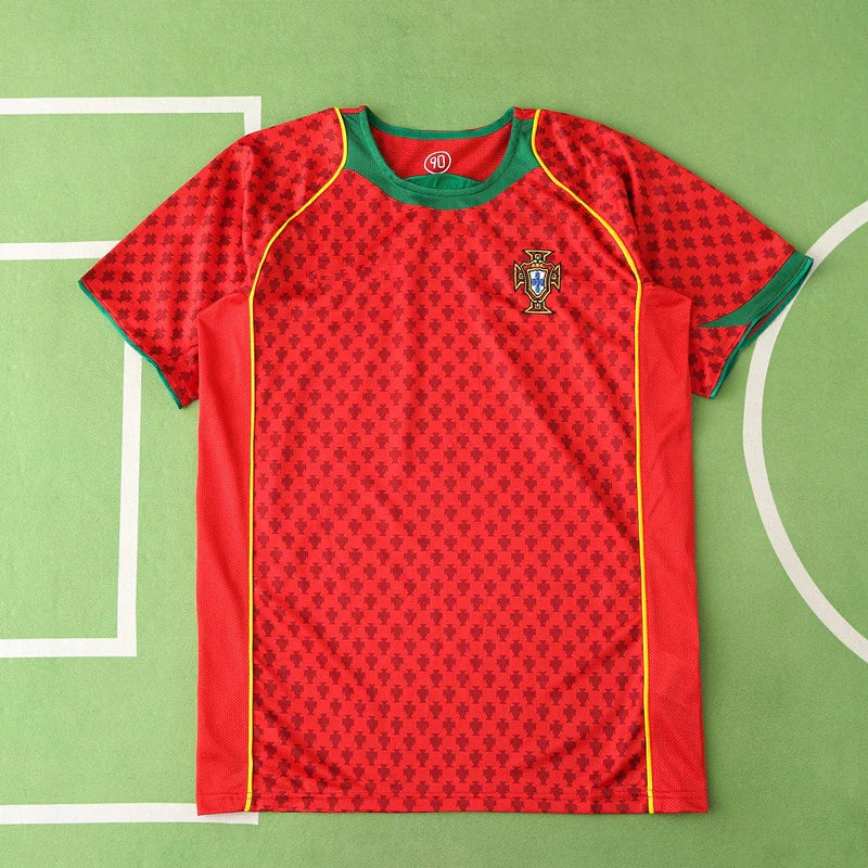 Maillot de Foot Rétro Rouge Domicile Saison 2004 Portugal