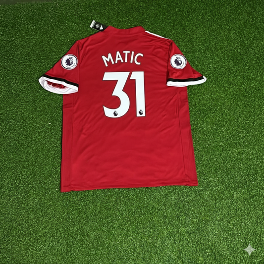 Maillot de football rétro rouge Manchester United 2017/18 – Nemanja Matic