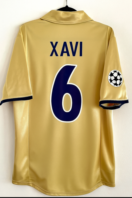 Xavi Hernandez 6 Barcelona 2001 2002 Season Retro Jersey Maillot Trikot Maglia Soccer Shirt