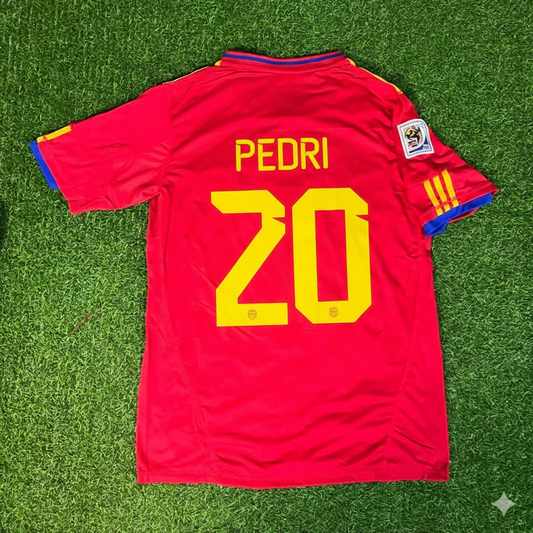 Pedri 20 – Spain 2010 World Cup Retro Kit Jersey – | Trikot | Maillot Soccer Shirt