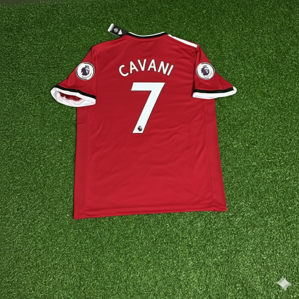 Manchester United Rotes Retro-Fußballtrikot 2017/18 – Edinson Cavani