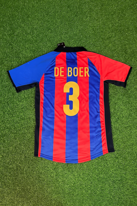 Frank de Boer 3 – Maillot Rétro Domicile Barcelone 2001/2002 Trikot Maillot de Football