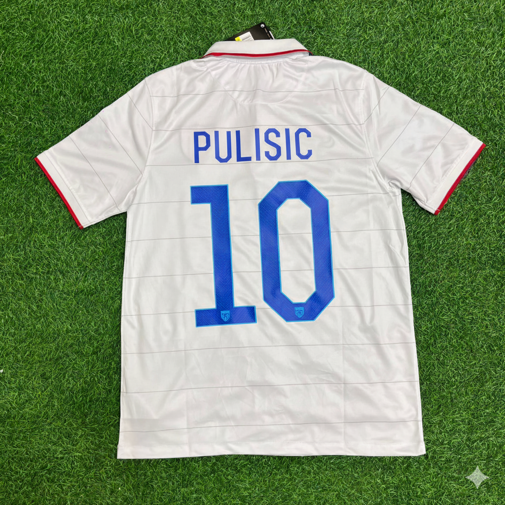 Cristian Pulisic USA Fußballtrikot 2014 Weltmeisterschaft Weiß