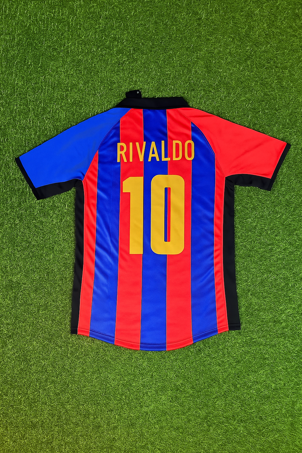 Rivaldo 10 – Barcelona 2001/2002 Camiseta Retro de Local de Fútbol