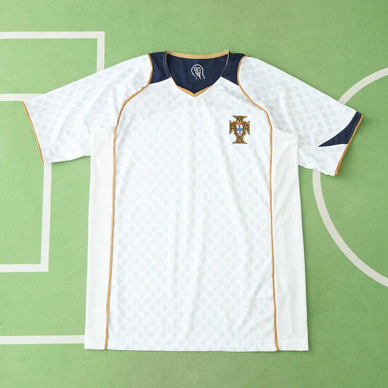 Portugal 2004 Season Away White Retro Jersey Trikot Soccer Shirt
