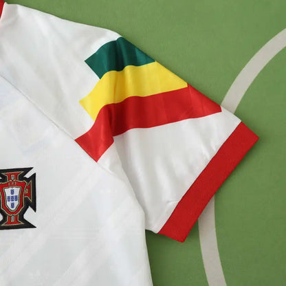 Portugal 1992 Season Away White Retro Jersey Trikot Soccer Shirt