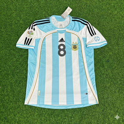 Javier Mascherano Argentina 2006 World Cup Retro Soccer Jersey Maillot Trikot