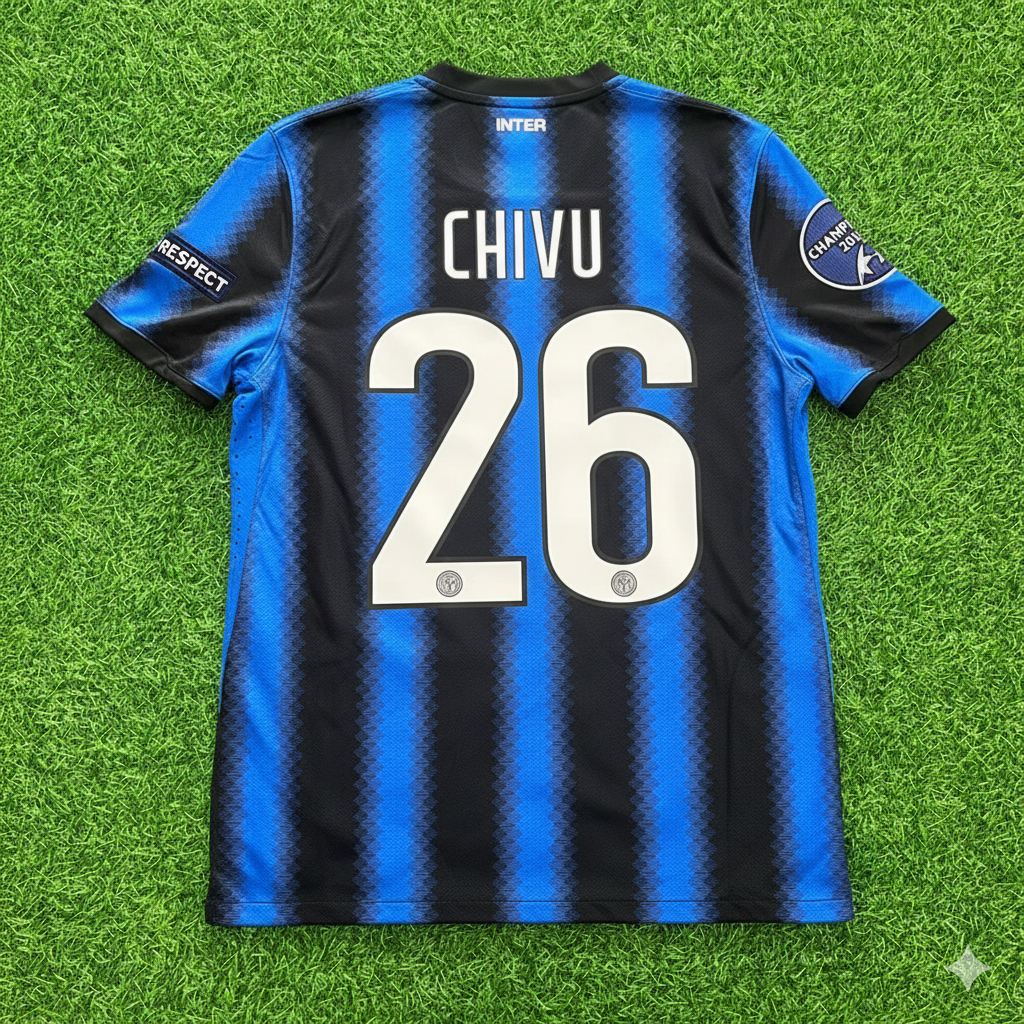 Cristian Chivu - Inter 2010 2011 Jersey Soccer Trikot Maillot Maglia Soccer Shirt