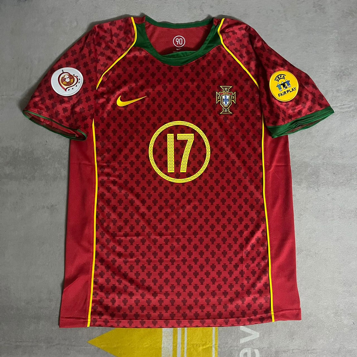 Helder Postiga EURO 2004 Retro Heim Rot Trikot