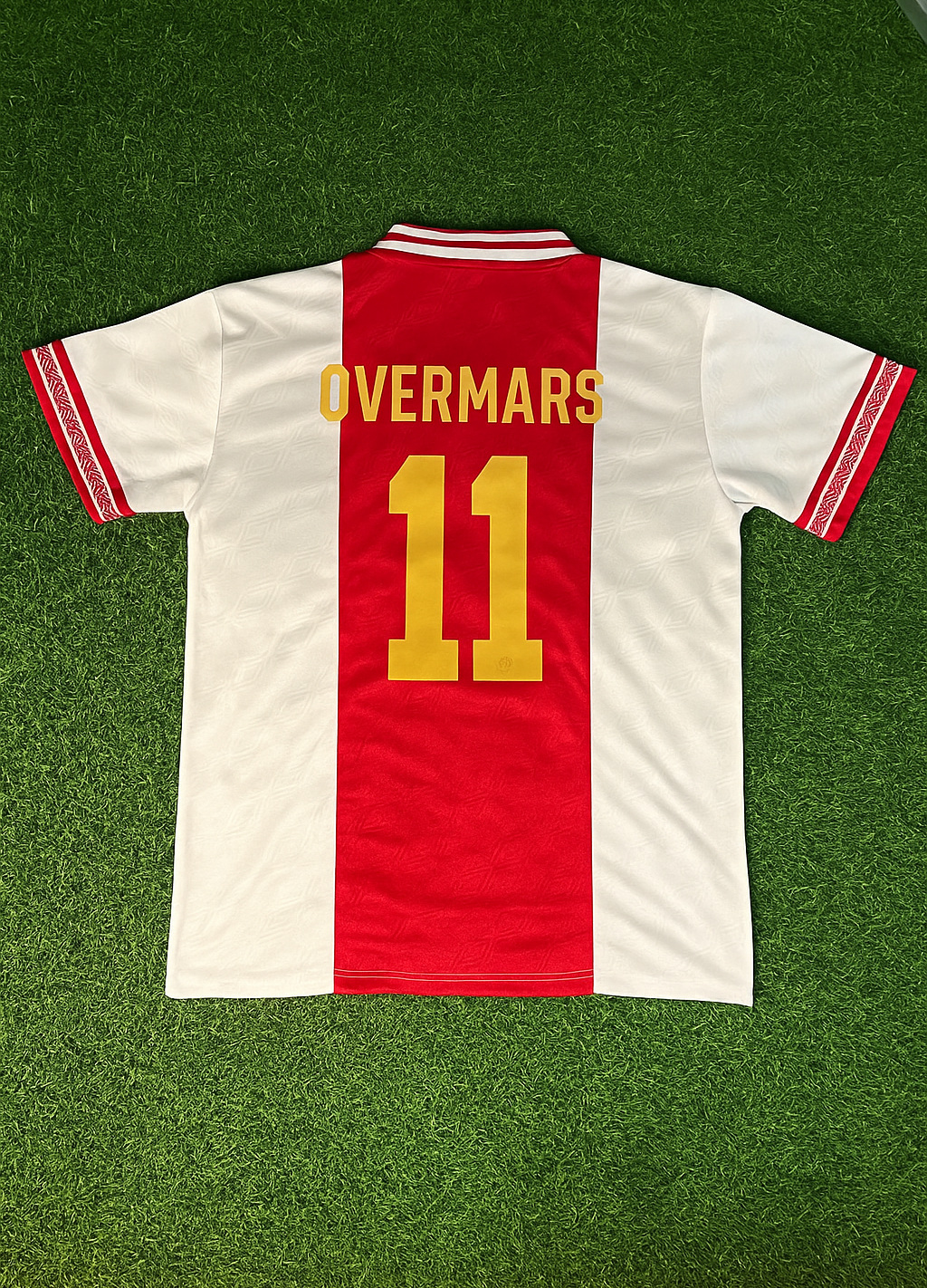 Marc Overmars Ajax Retro Golden Printing Jersey Trikot Soccer Shirt