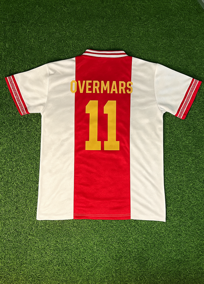 Marc Overmars Ajax Retro Golden Printing Jersey Trikot Soccer Shirt