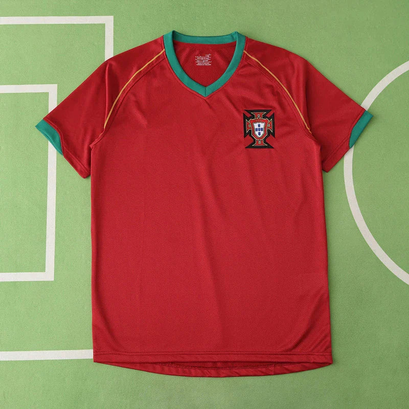 Portugal 2006 Season Home Red Retro Jersey Trikot Soccer Shirt