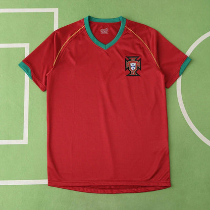Portugal 2006 Season Home Red Retro Jersey Trikot Soccer Shirt
