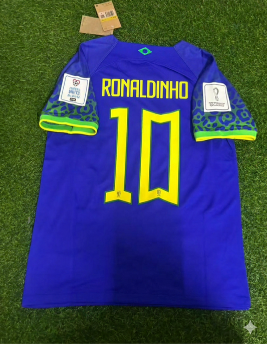 Ronaldinho Gaucho Brazil Retro Football Jersey
