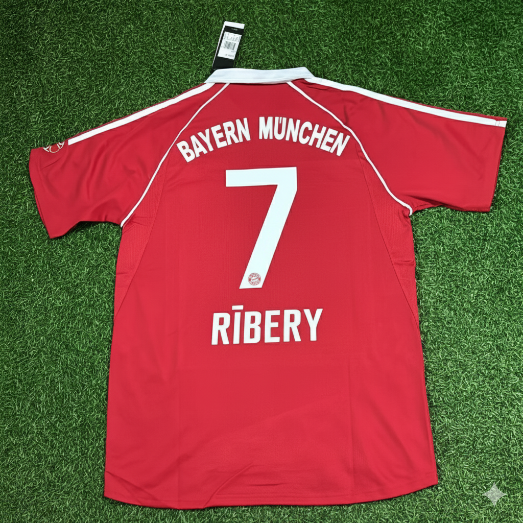 Bayern Munich 2006/07 Red Retro Football Jersey – Franck Ribery