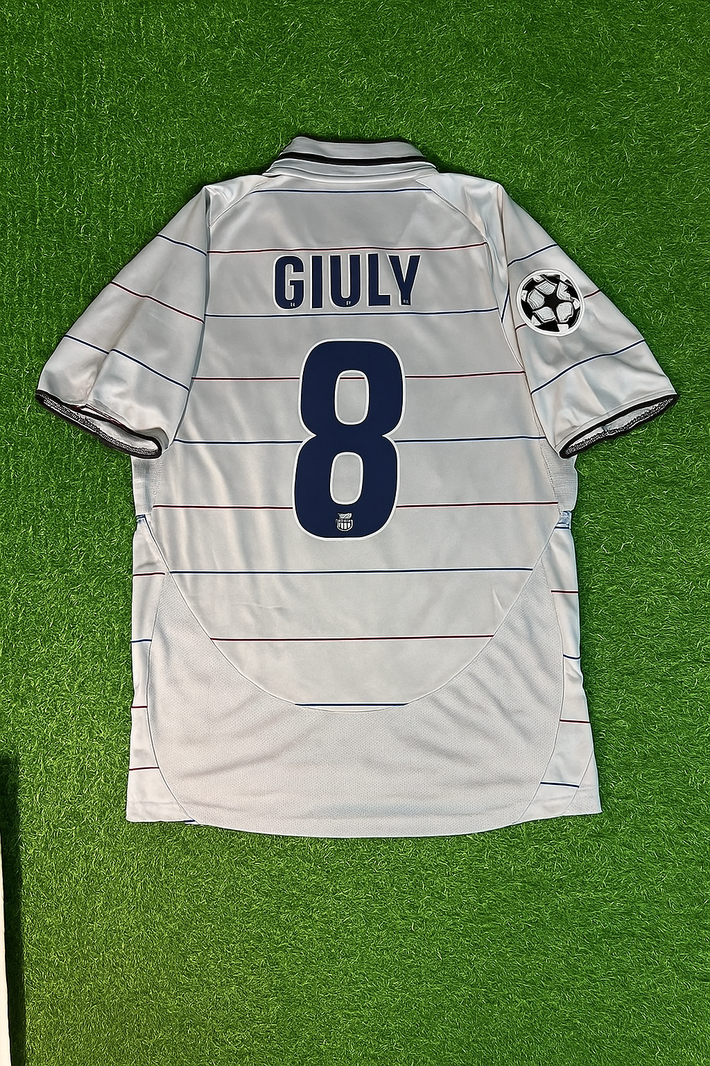 Ludovic Giuly 8 - Barcelona 2004/2005 Blue Garnet Retro Jersey Trikot