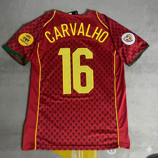 Maillot domicile rétro rouge Ricardo Carvalho EURO 2004