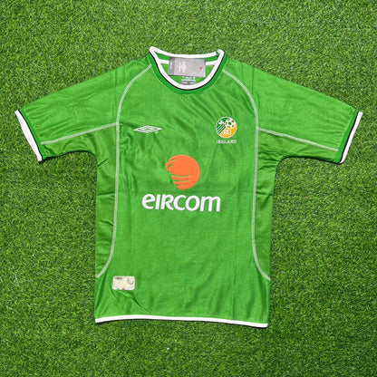 Robbie Keane Ireland 2000/2002 Retro Green Football Jersey