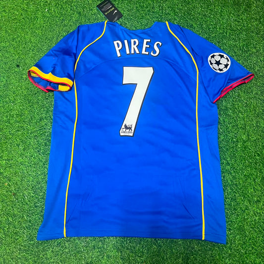 Robert Pires Arsenal 2004-05 Blaues Retro-Trikot