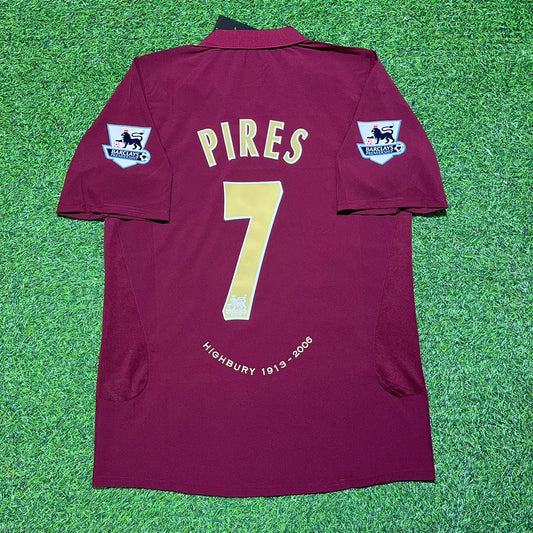 Robert Pires Arsenal 2006 Highbury Burgund Retro Fußballtrikot