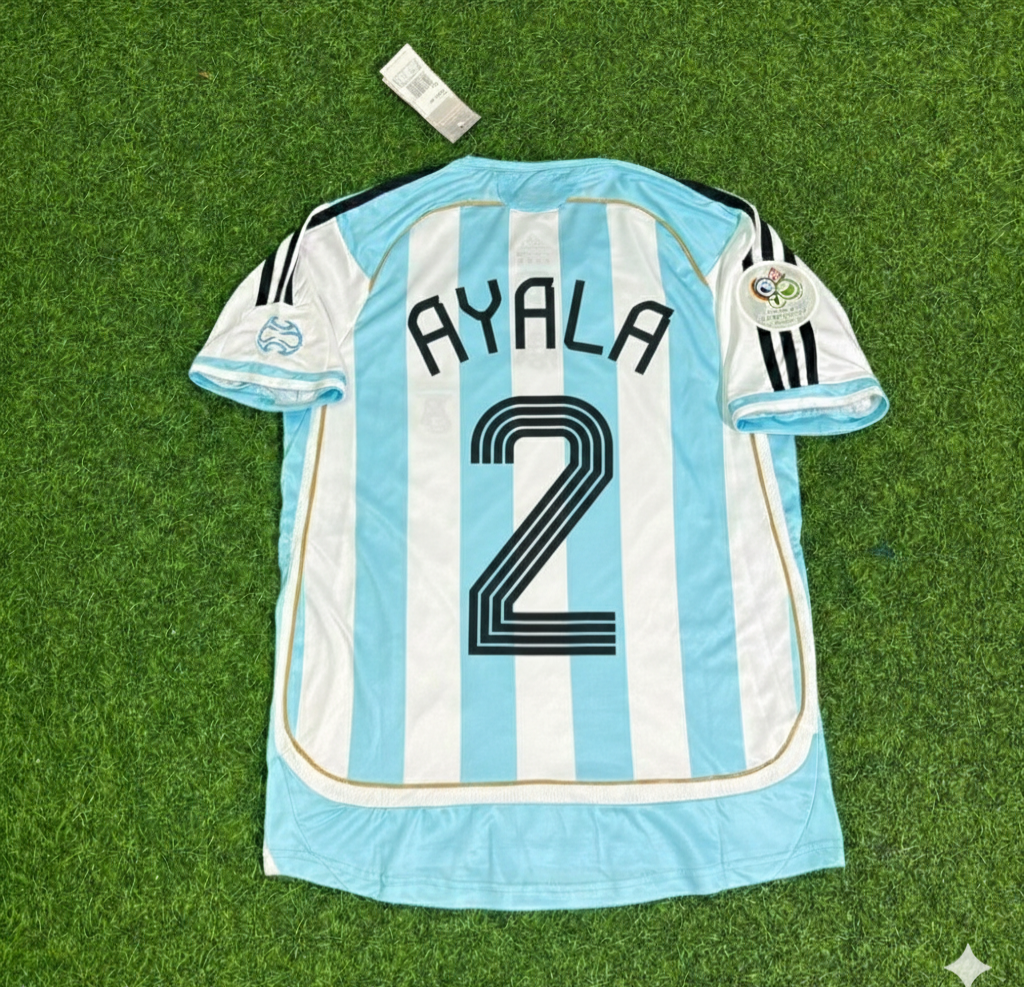 Roberto Ayala Argentina 2006 World Cup Retro Soccer Jersey Maillot Trikot