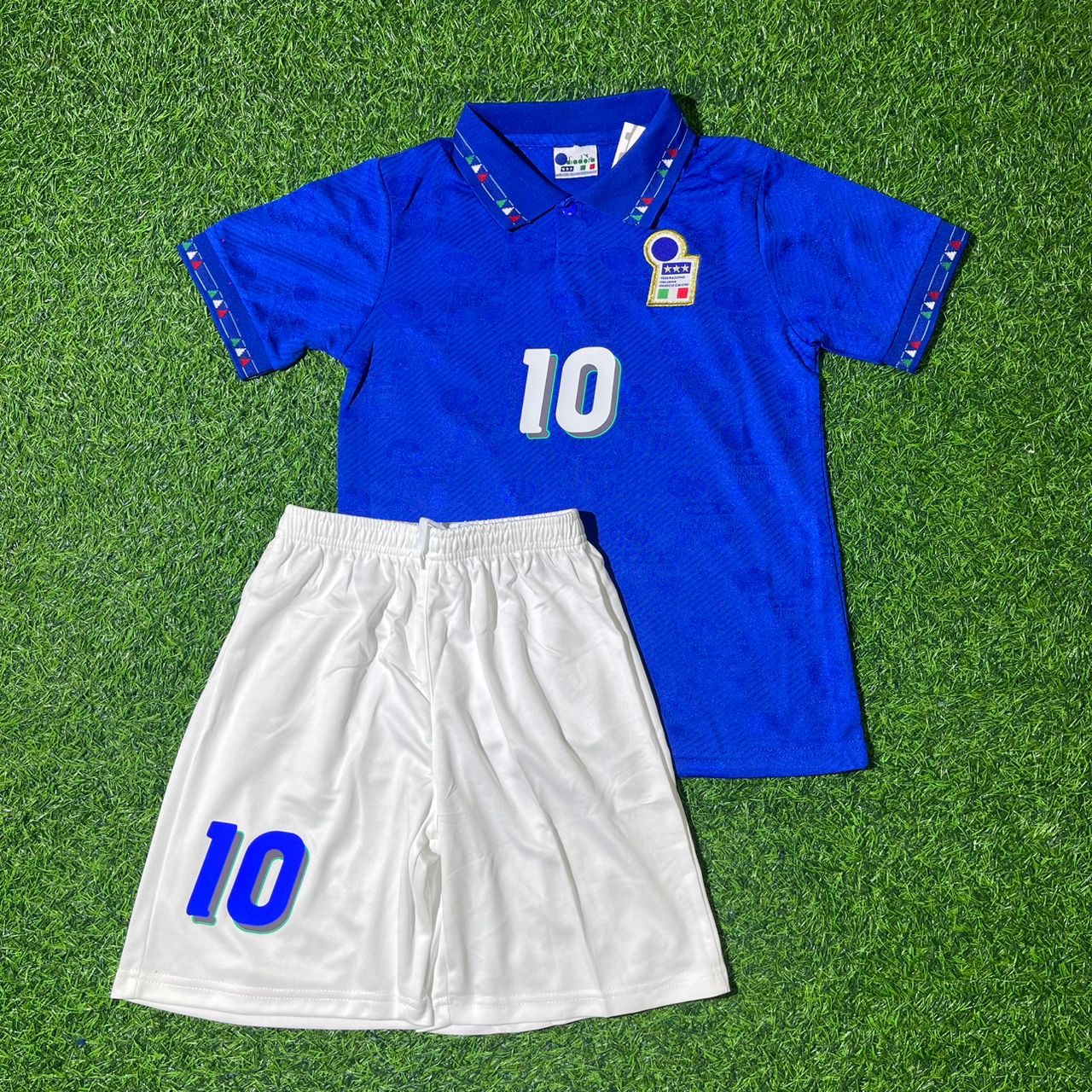 Roberto Baggio Italien 1994 WM Retro Kinder Fußball Trikot Set