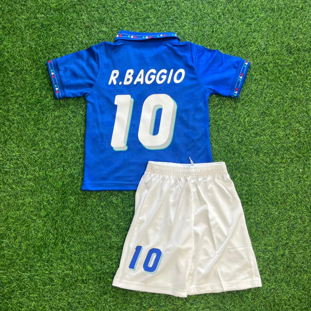 Roberto Baggio Italien 1994 WM Retro Kinder Fußball Trikot Set
