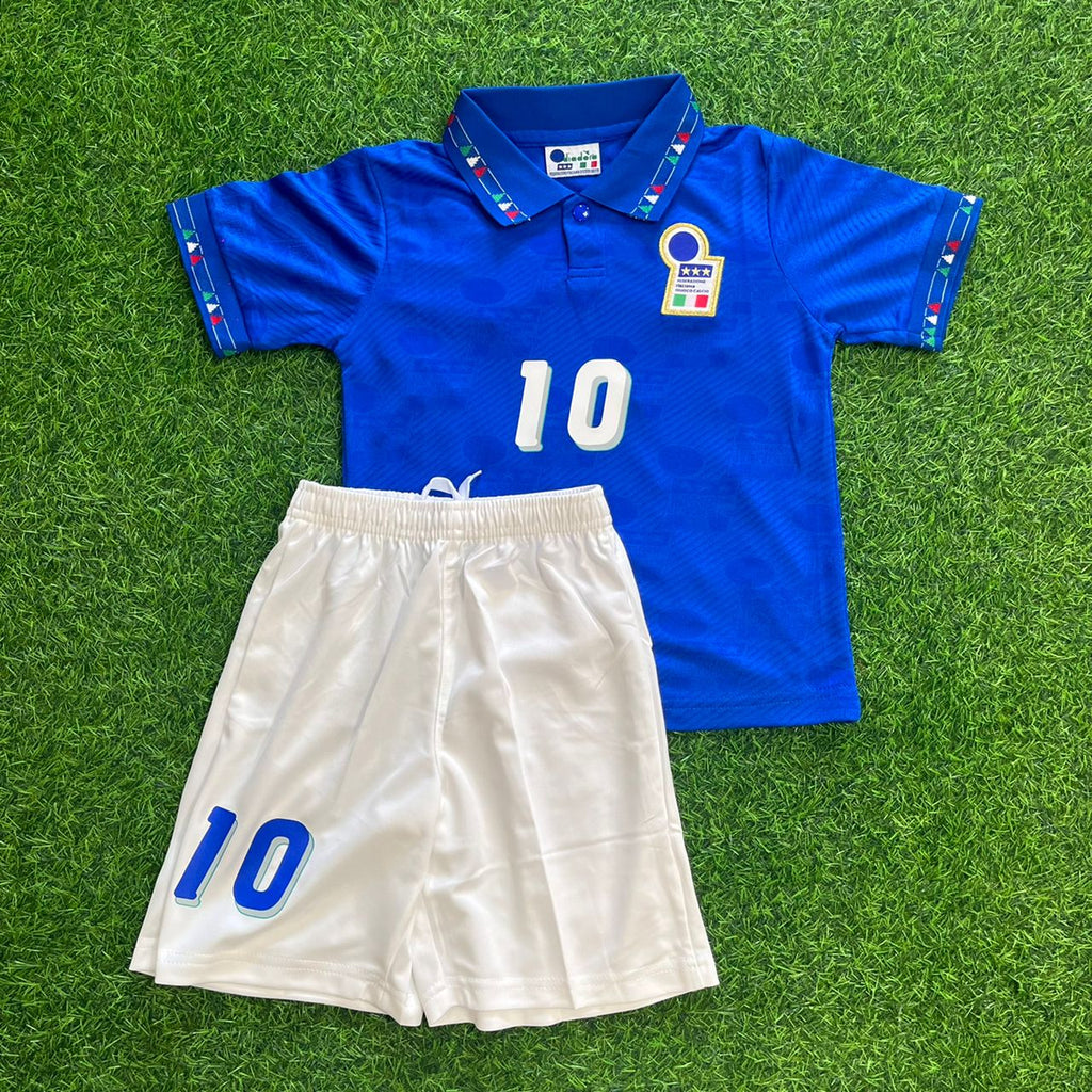 Roberto Baggio Italien 1994 WM Retro Kinder Fußball Trikot Set