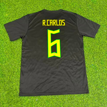 Roberto Carlos Brasilien Schwarzes Retro Fußballtrikot-Set