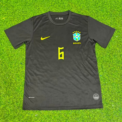 Roberto Carlos Brasilien Schwarzes Retro Fußballtrikot-Set