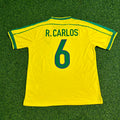 Roberto Carlos #6 Brasilien 1998 WM Retro Trikot Fußballtrikot