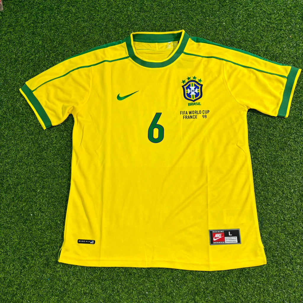 Roberto Carlos #6 Brasilien 1998 WM Retro Trikot Fußballtrikot