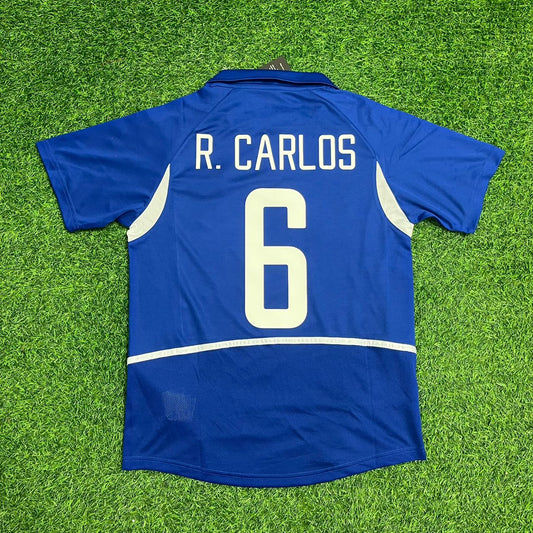 Roberto Carlos Brasilien WM 2002 Retro-Fußballtrikot-Set