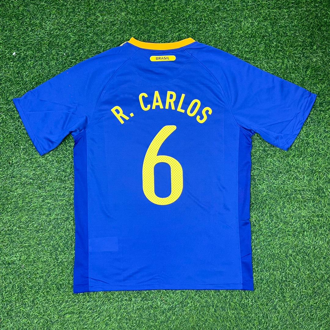 Roberto Carlos Brasilien WM Retro Blaues Trikot