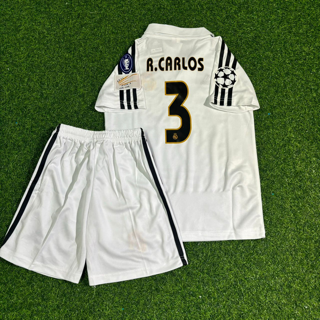 Roberto Carlos Real Madrid 2002-2003 Kids Home Football Jersey