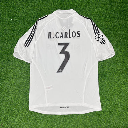 Roberto Carlos Real Madrid 2005-2006 White Football Jersey