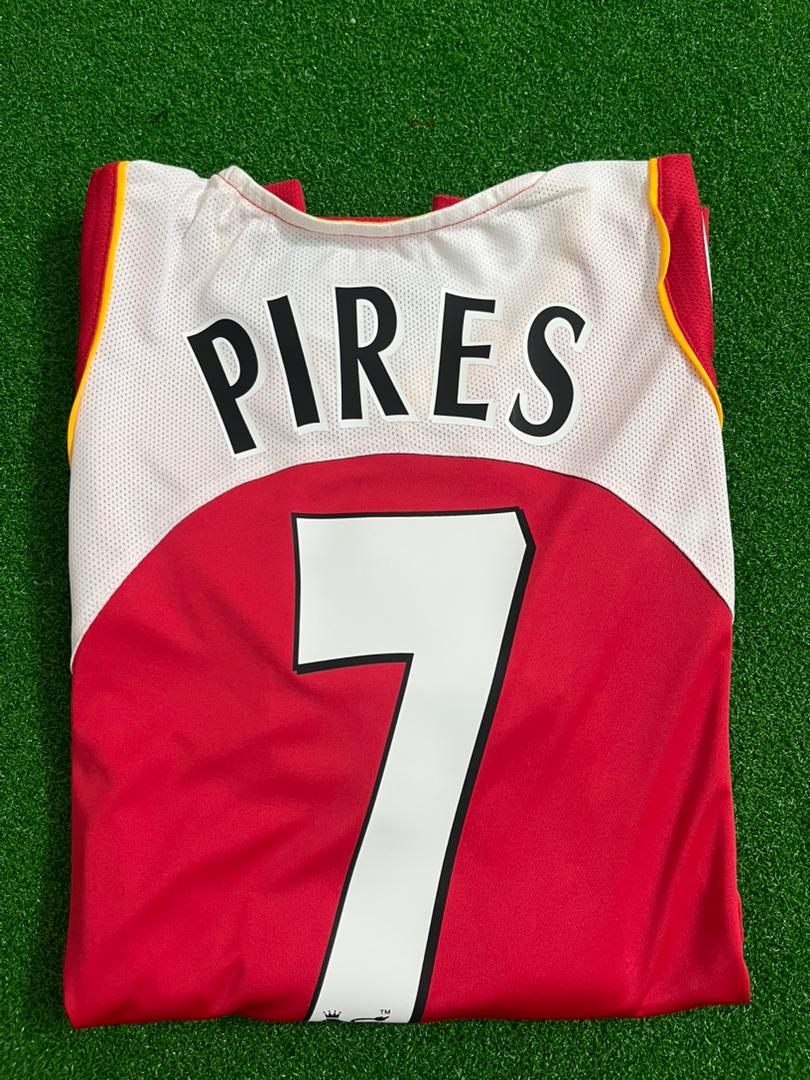 Robert Pires #7 - Arsenal 2004/2005 O2 Maillot Rétro Rouge Trikot Maillot de Foot