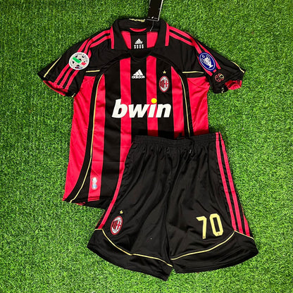 Robinho 70 AC Mailand 2007 Retro Kinder Trikotset Trikot Maillot Enfant Kindertrui Fußballtrikot