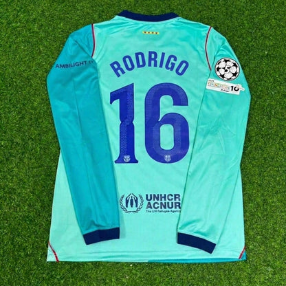 Rodri #16 Barcelona 2027 New Season Long Sleeve Jersey Trikot Maillot Fußballtrikot