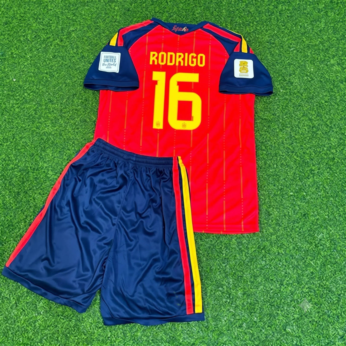 Rodrigo #16 Spain 2026 World Cup Kids Football Jersey