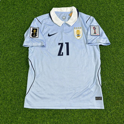 Rodrigo Zalazar #21 Uruguay 2026 World Cup Home Sky Blue Jersey